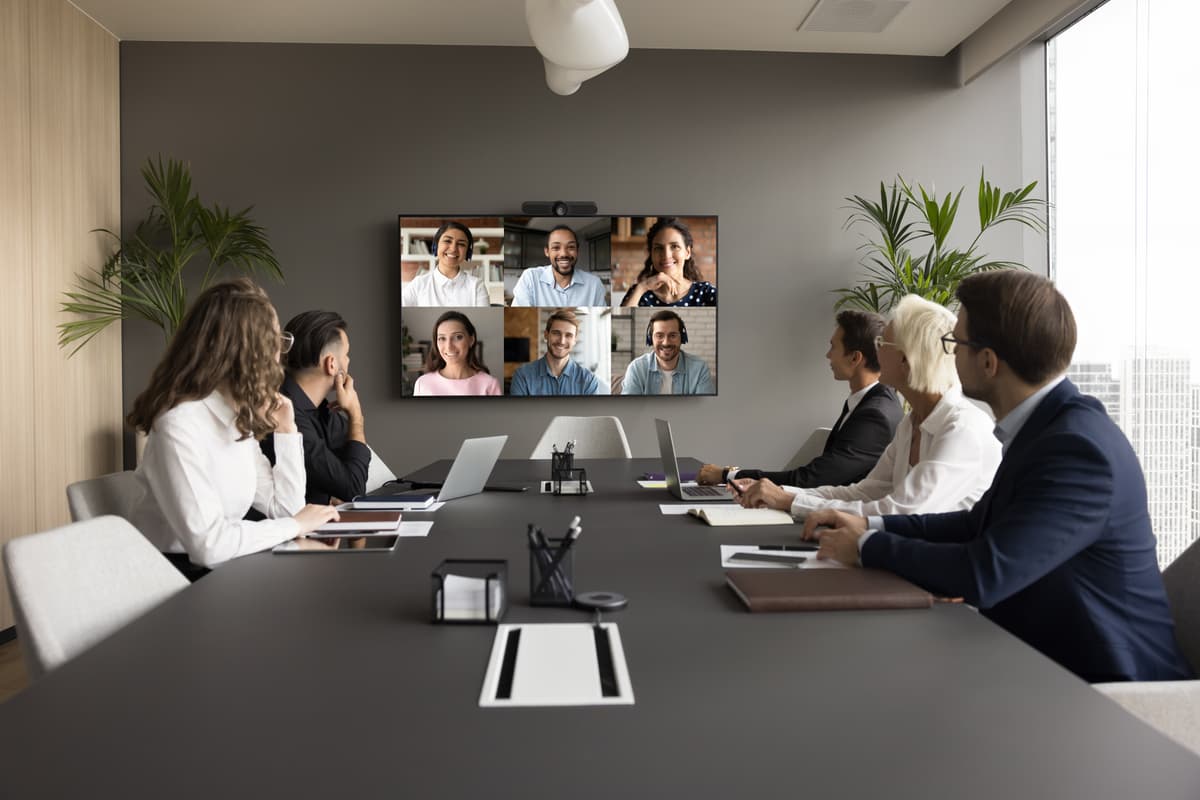 Executive boardroom meeting discussing strategic healthcare benefits decisions